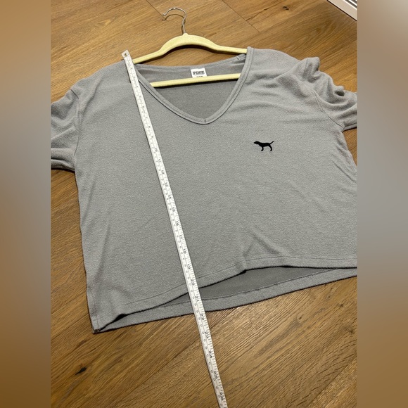 Crop Fleece Super Low V Neck Sweater, Victoria’s Secret Pink Sweater - Picture 9 of 9